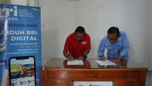 Sadar Siaga Bencana, RRI meranti dan PMI Kabupaten Kepulauan Meranti Teken MoU Pelayanan Informasi Mitigasi Bencana dan Kepalangmerahan